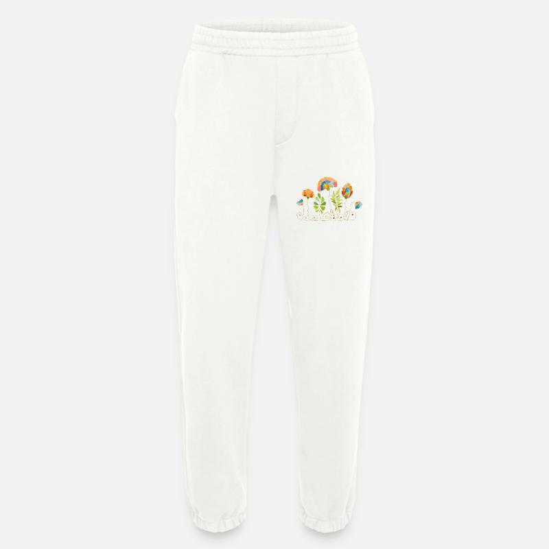 Flowers - Heavyweight Jogging Pants - made by SPREAD  - OFF WHITE