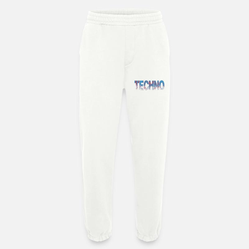 Techno Distressed Text Art - Heavyweight Jogginghose - made by SPREAD  - OFF WHITE