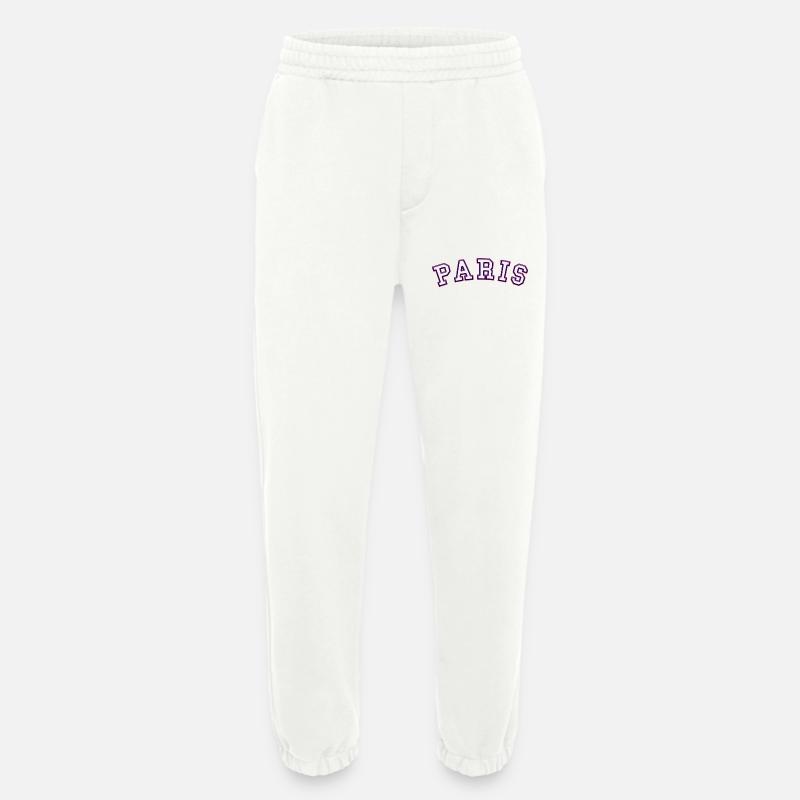 Paris Est. 1966 - Heavyweight Jogging Pants - made by SPREAD  - OFF WHITE