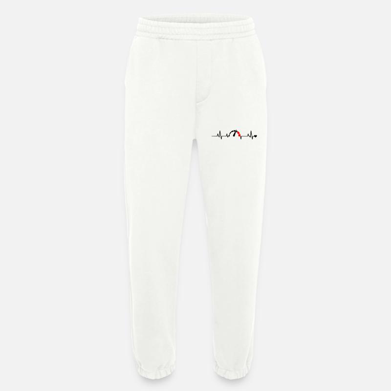 Red Segment Bow Logo Pattern - Heavyweight Jogging Pants - made by SPREAD  - OFF WHITE