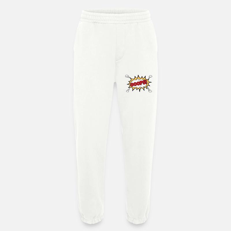 OOOPS Comic Graffiti - Heavyweight Jogging Pants - made by SPREAD  - OFF WHITE
