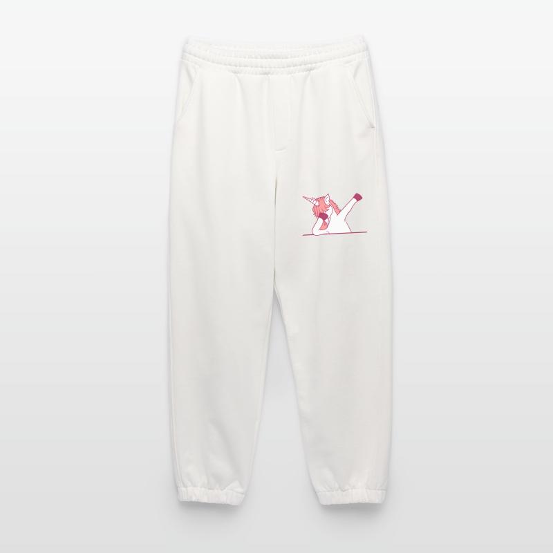text box write shield wall dabbing unicorn d Heavyweight Jogging Pants - made by SPREAD 