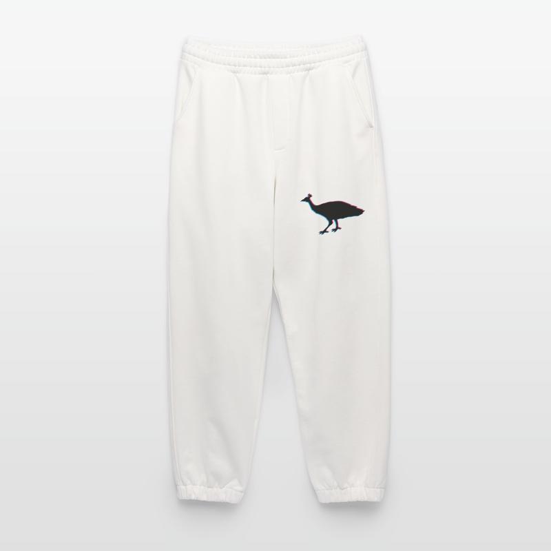 3d bird silhouette outline shadow peacock pheasant feather Heavyweight Jogging Pants - made by SPREAD 