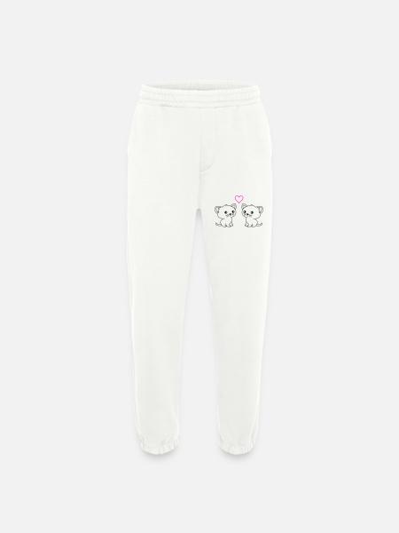 süße katzen love - Heavyweight Jogginghose - made by SPREAD  - OFF WHITE