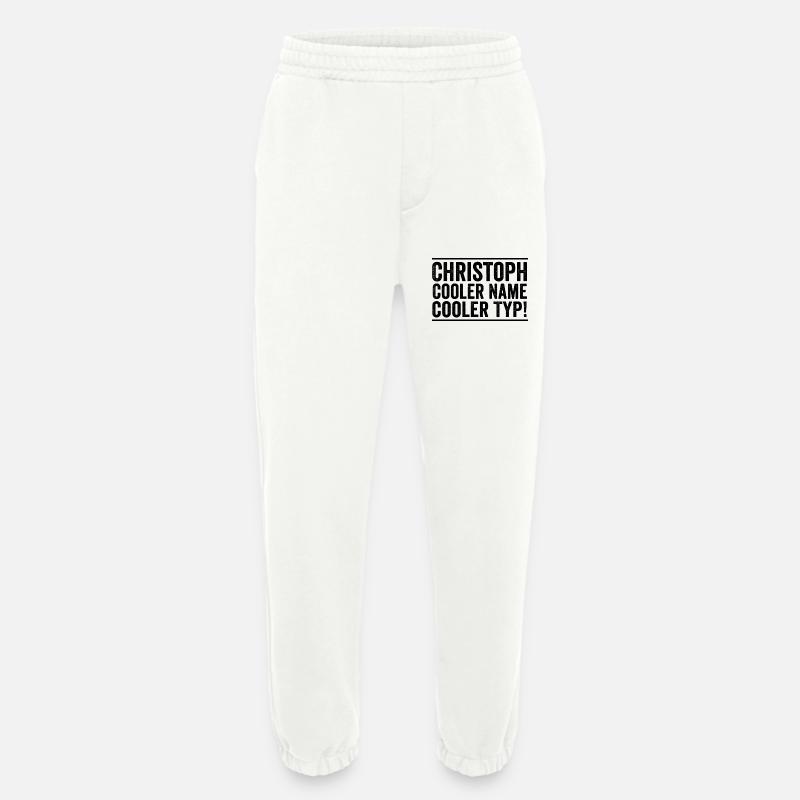 Prénom Chris Christoph - Pantalon de jogging bio épais fabriqué en UE - OFF WHITE