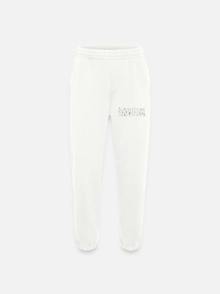 Midnight Bloom Botanischer Druck - Heavyweight Jogginghose - made by SPREAD  - OFF WHITE