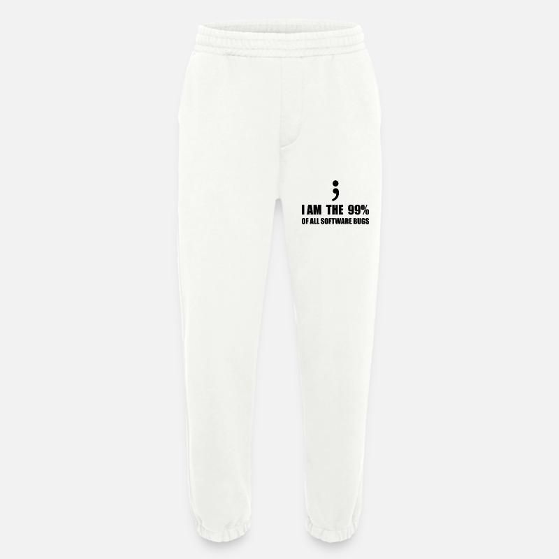 Computer Scientist Programmer - Heavyweight Jogging Pants - made by SPREAD  - OFF WHITE