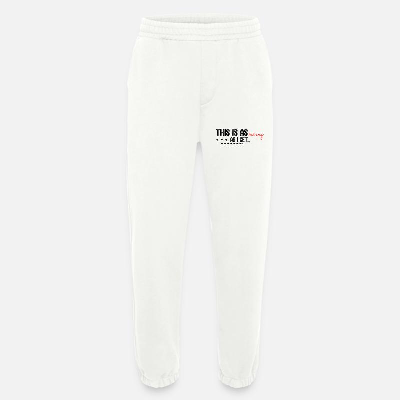 Merry Red Script Logo auf Schwarz - Heavyweight Jogginghose - made by SPREAD  - OFF WHITE