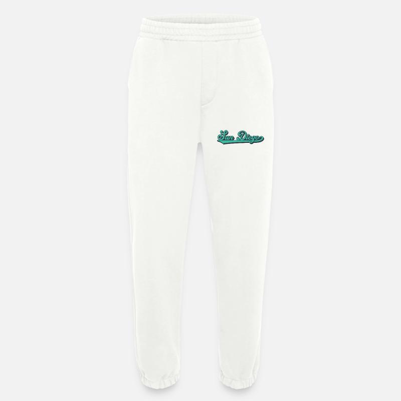 San Diego Script Retro Wave - Heavyweight Jogging Pants - made by SPREAD  - OFF WHITE