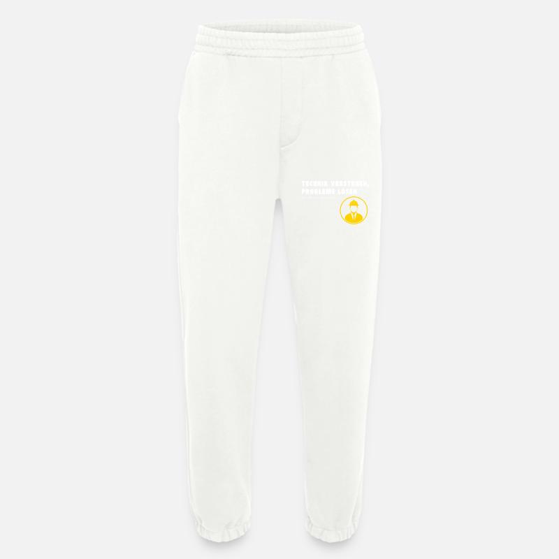 Understanding technology, solving problems Engineering . - Heavyweight Jogging Pants - made by SPREAD - OFF WHITE