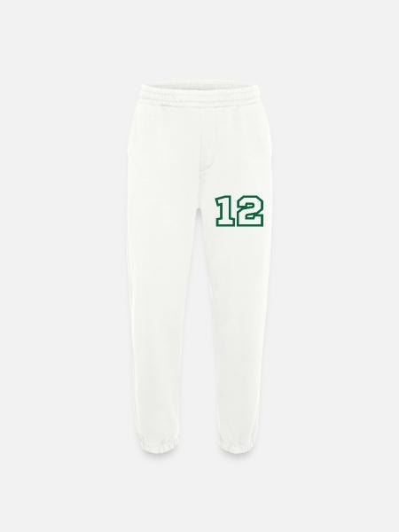 Number 12 green sport - Heavyweight Jogging Pants - made by SPREAD  - OFF WHITE