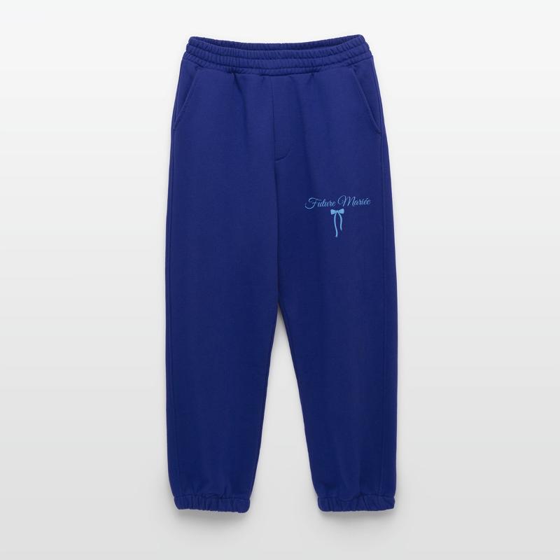 Bride-to-be Blue Bow Heavyweight Jogging Pants - made by SPREAD 