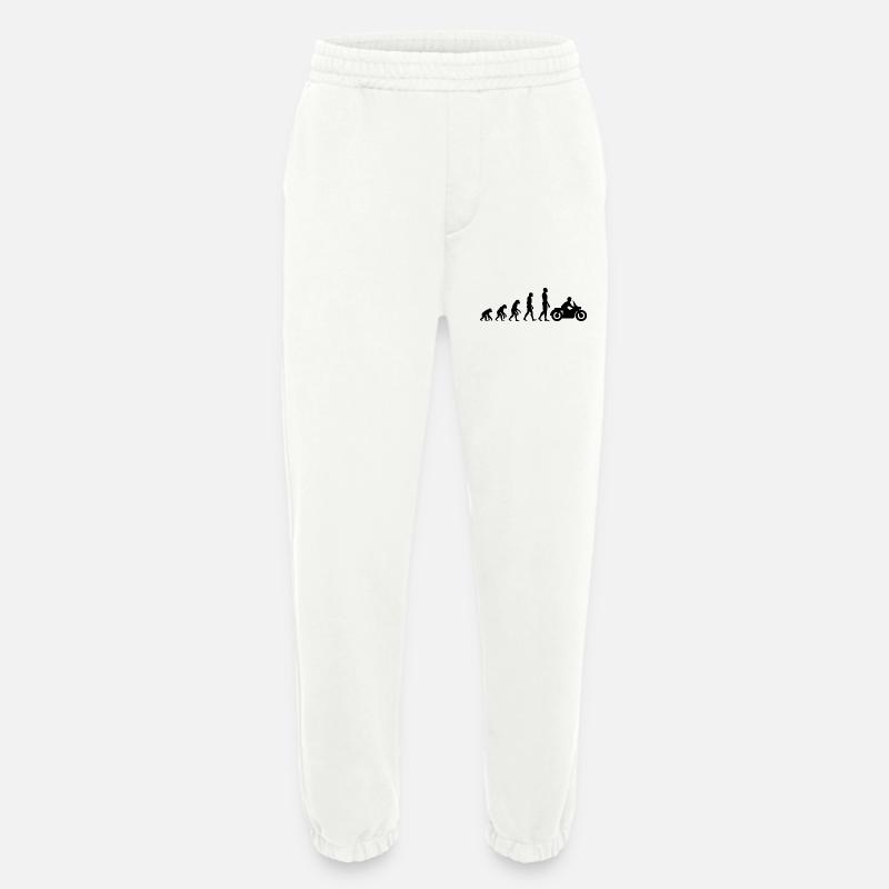 EVOLUTION: VOM AFFEN ZUM MOTORRADFAHRER! - Heavyweight Jogginghose - made by SPREAD  - OFF WHITE