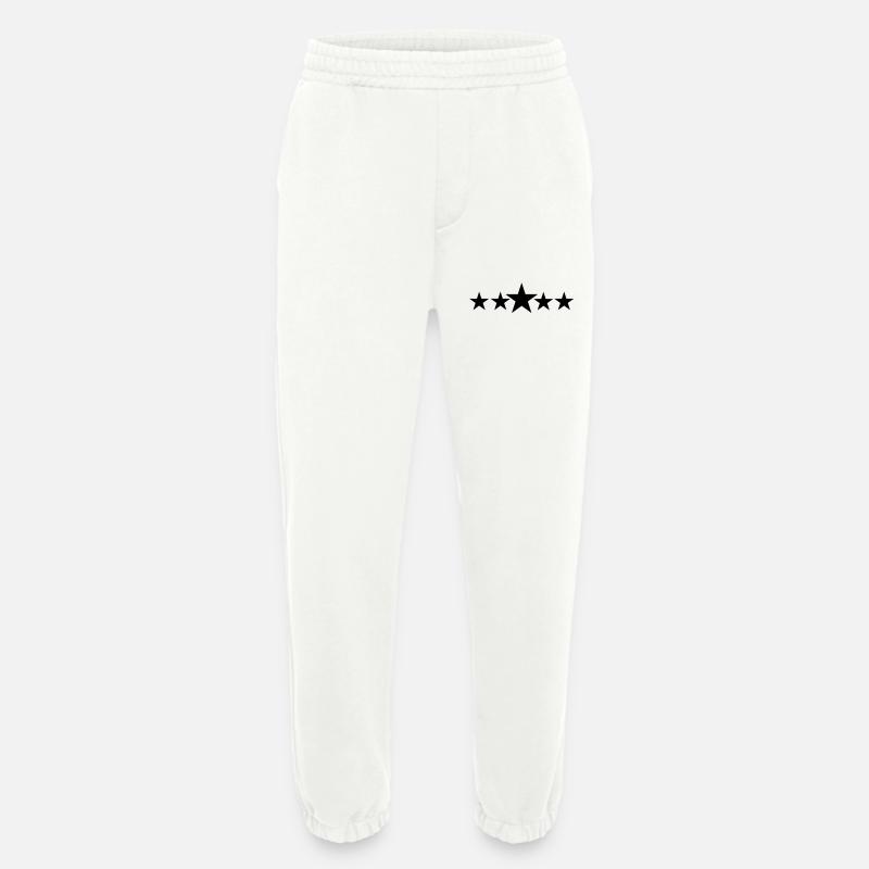 Five solid stars - Heavyweight Jogging Pants - made by SPREAD  - OFF WHITE