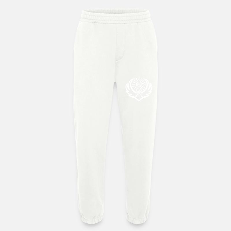 Weiße Eule und Sonne - Heavyweight Jogginghose - made by SPREAD  - OFF WHITE