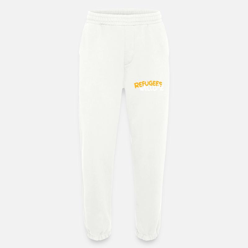 Flüchtlinge willkommen - Heavyweight Jogginghose - made by SPREAD  - OFF WHITE