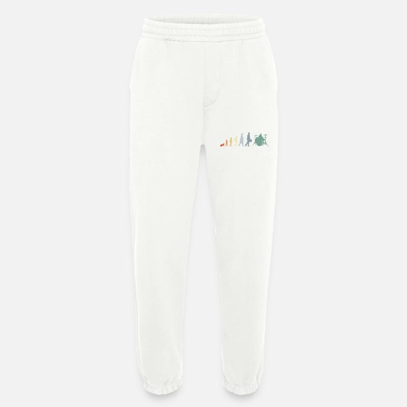Drummer Evolution - Heavyweight Jogging Pants - made by SPREAD  - OFF WHITE