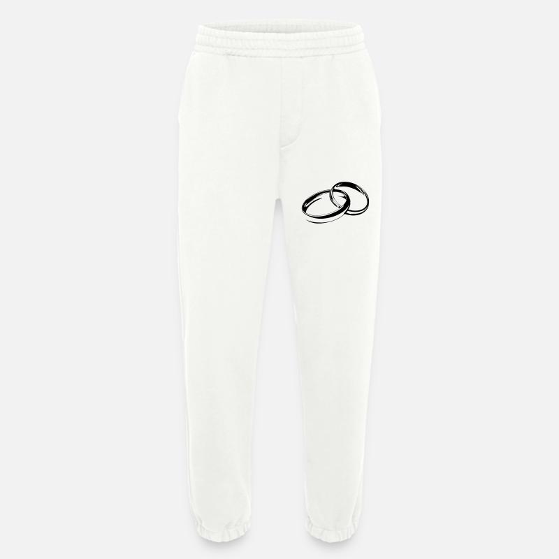 Eheringe Hochzeitsringe Trauringe - Heavyweight Jogginghose - made by SPREAD  - OFF WHITE