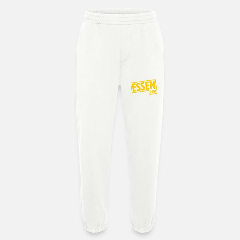 Essen - 0201 - Area Code - Slogan - Heavyweight Jogging Pants - made by SPREAD  - OFF WHITE