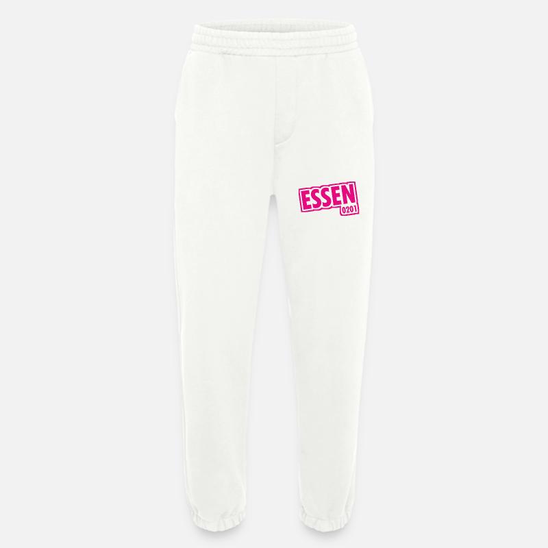 Essen - 0201 - Area Code - Slogan - Heavyweight Jogging Pants - made by SPREAD  - OFF WHITE