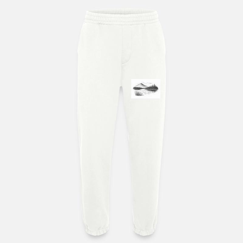 Bergpanorama hinter See - Heavyweight Jogginghose - made by SPREAD - OFF WHITE