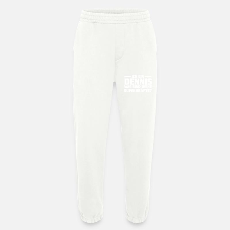 First name Dennis - Heavyweight Jogging Pants - made by SPREAD  - OFF WHITE