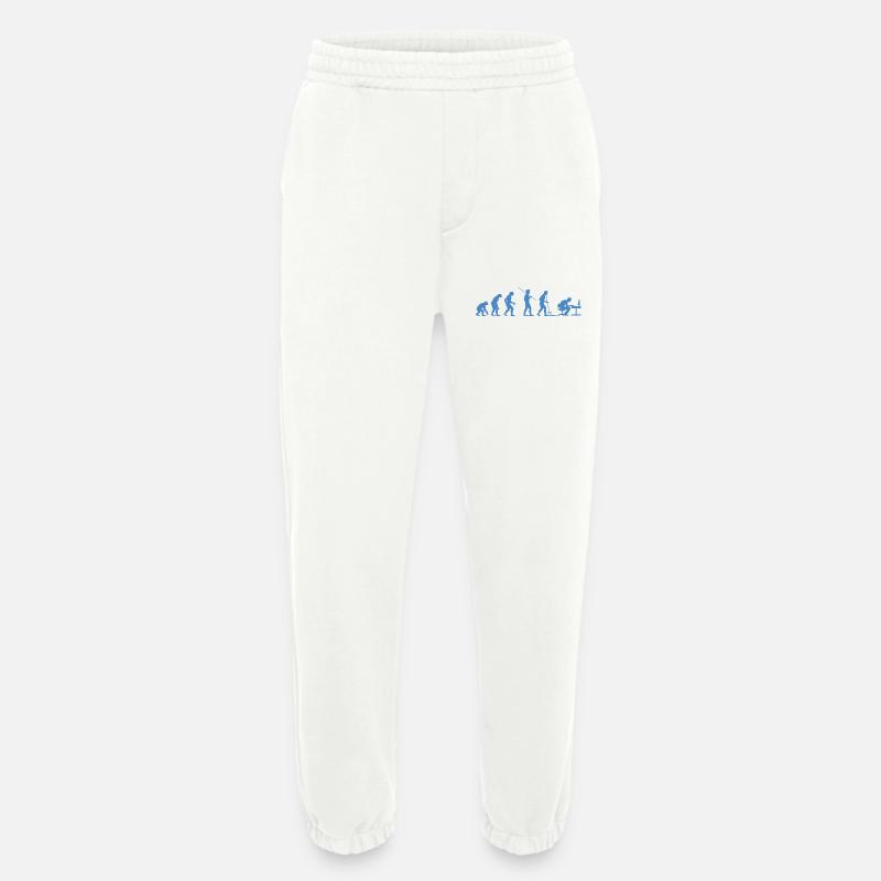Programmer Evolution Computer Scientist Developer - Heavyweight Jogging Pants - made by SPREAD - OFF WHITE