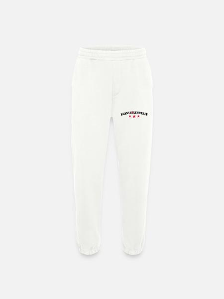 Klassenlehrerin | Klasse Lehrerin - Heavyweight Jogging Pants - made by SPREAD  - OFF WHITE