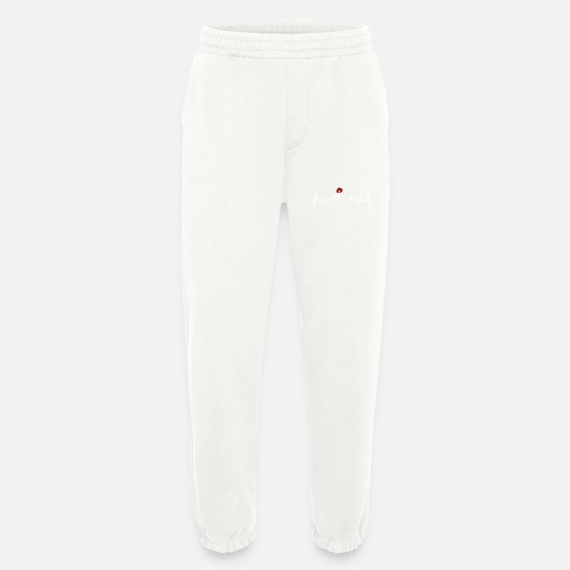 Wandern Bergsteigen Klettern Herzfrequenz Puls - Heavyweight Jogginghose - made by SPREAD  - OFF WHITE