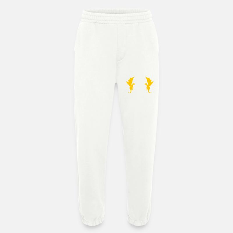 Drache Drachen Muster - Heavyweight Jogginghose - made by SPREAD  - OFF WHITE