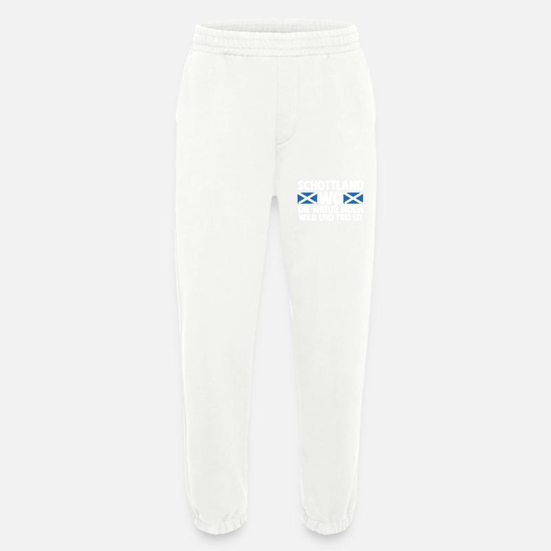 Ecossais Ecosse Ecosse Ecosse - Pantalon de jogging bio épais fabriqué en UE - OFF WHITE
