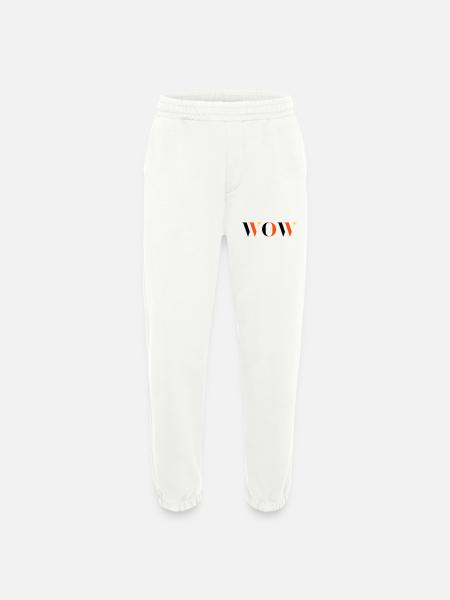 WOW tri-colour - Heavyweight Jogging Pants - made by SPREAD - OFF WHITE