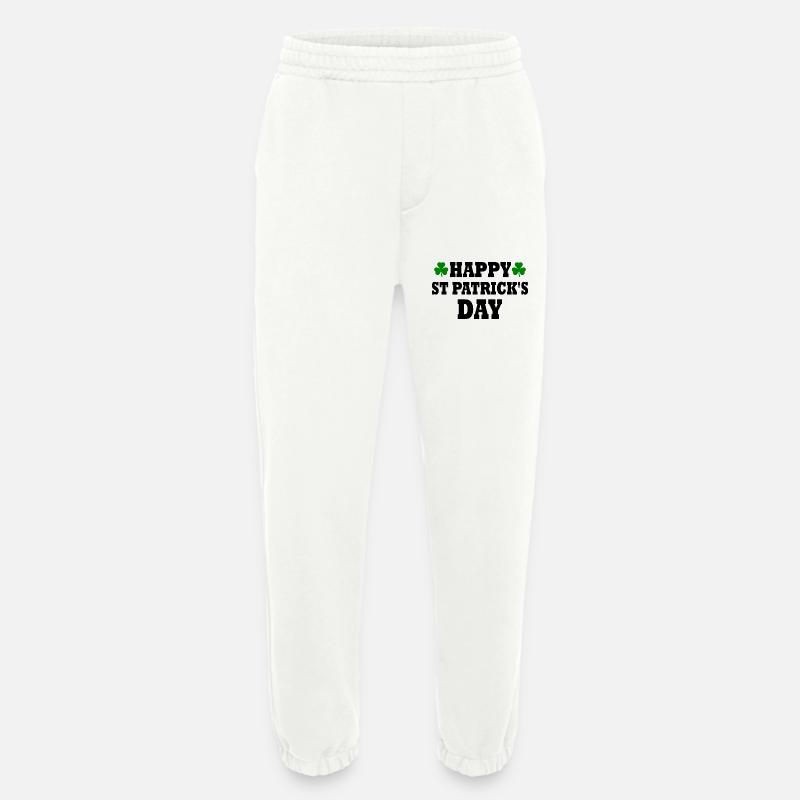 happy st patricks day - Heavyweight Jogginghose - made by SPREAD  - OFF WHITE