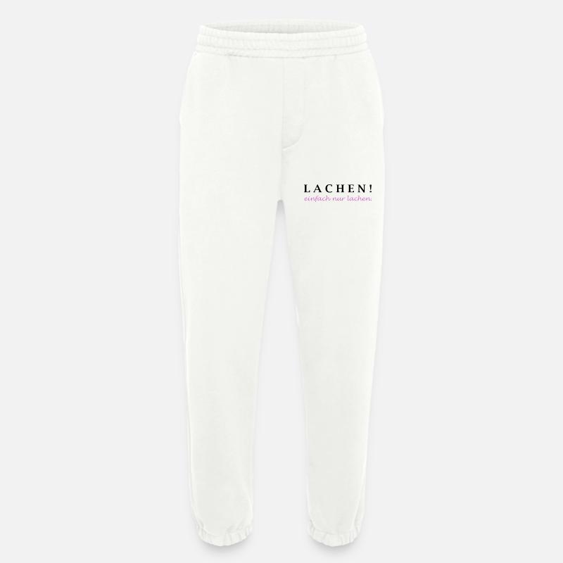 lachen! einfach nur lachen. - Heavyweight Jogginghose - made by SPREAD  - OFF WHITE