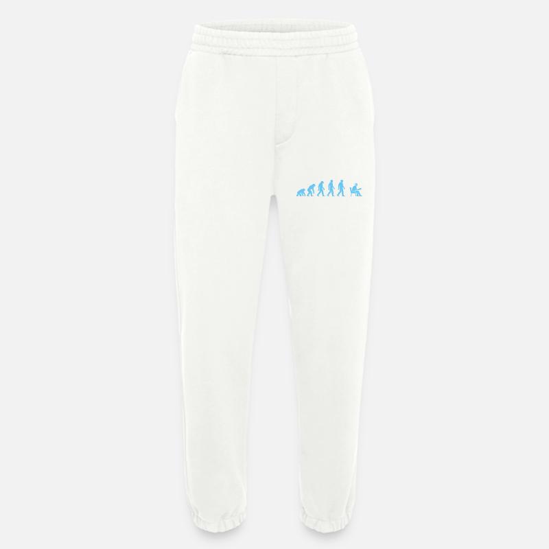 Evolution to office work - Heavyweight Jogging Pants - made by SPREAD  - OFF WHITE