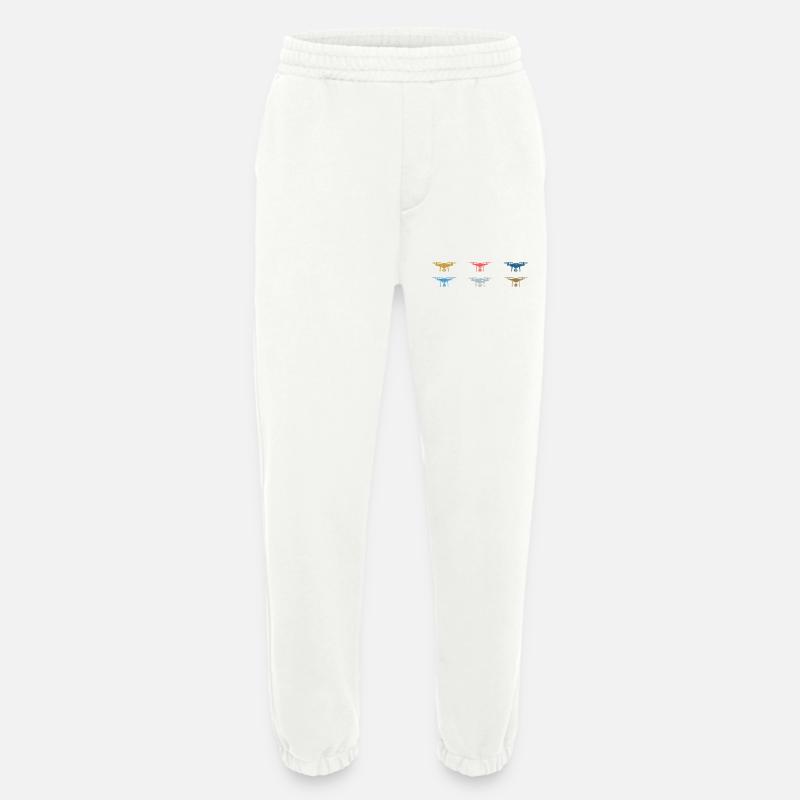 Heartbeat Drone Drones - Heavyweight Jogging Pants - made by SPREAD  - OFF WHITE