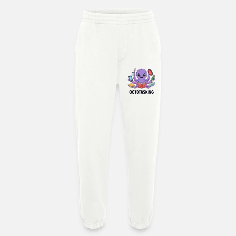Octotasking Krake im Multitasking Modus - Heavyweight Jogginghose - made by SPREAD  - OFF WHITE