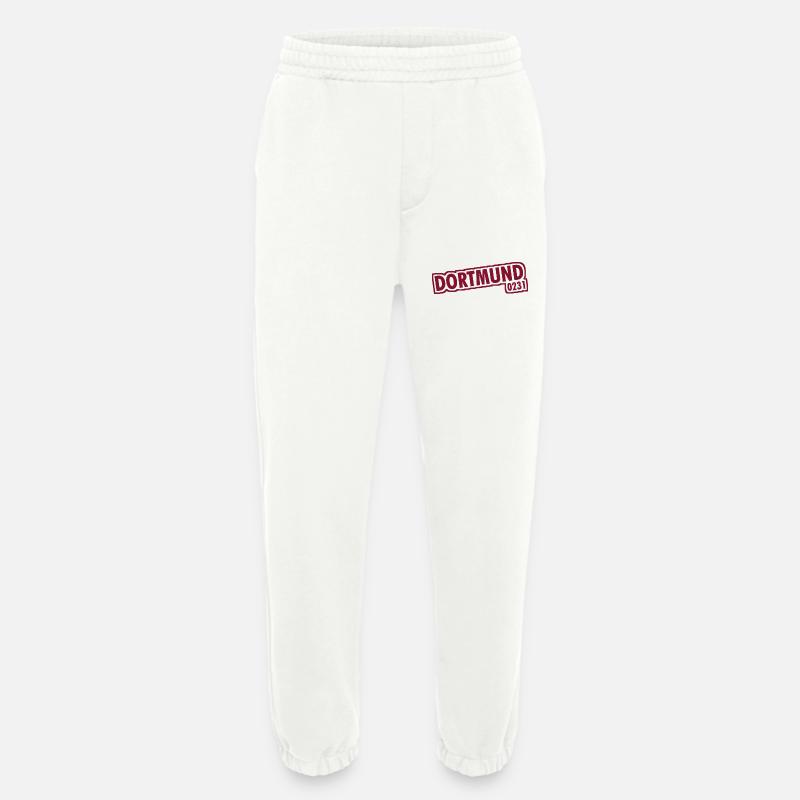 Dortmund - 0231 - Area Code - Heavyweight Jogging Pants - made by SPREAD  - OFF WHITE