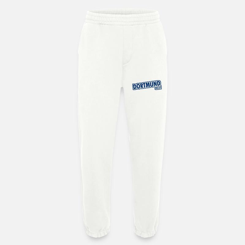 Dortmund - 0231 - Area Code - Heavyweight Jogging Pants - made by SPREAD  - OFF WHITE