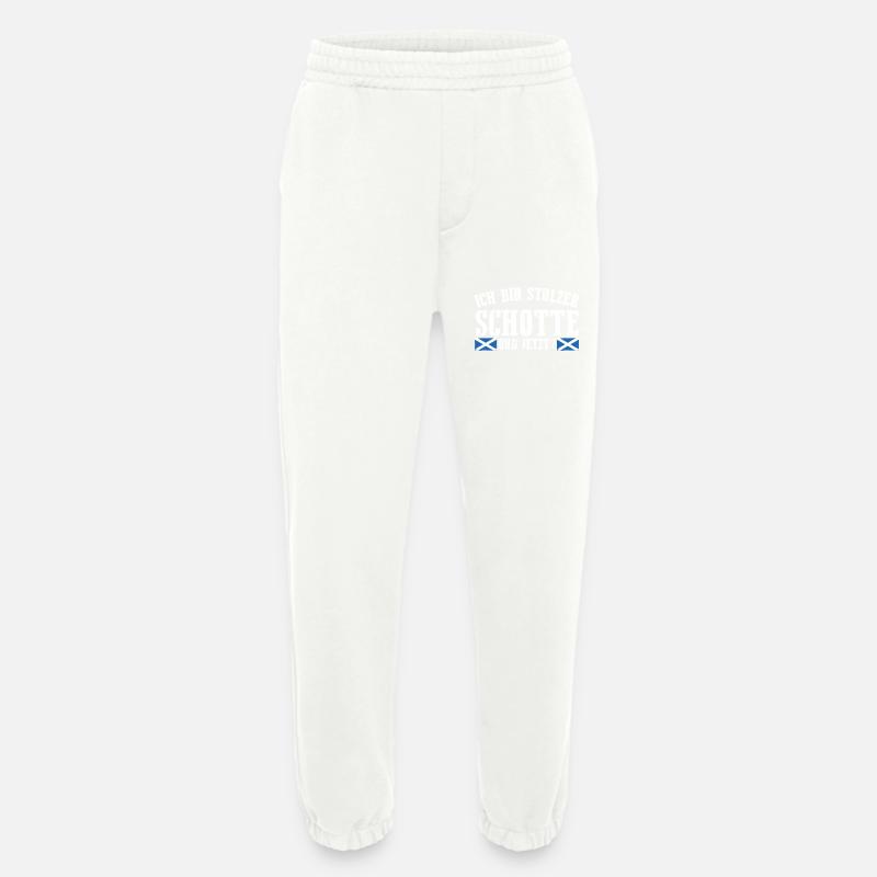 Ecossais Ecosse Ecosse Ecosse - Pantalon de jogging bio épais fabriqué en UE - OFF WHITE