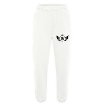 Armoiries B - Pantalon de jogging bio épais fabriqué en UE - OFF WHITE - Devant