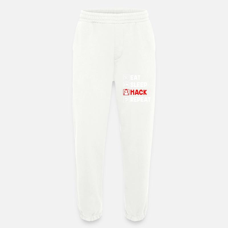 Cyber programmeur cybersécurité Hacker - Pantalon de jogging bio épais fabriqué en UE - OFF WHITE