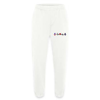 Cardio-Herz mit USA-Flagge und Wyoming-Flagge - Heavyweight Jogginghose - made by SPREAD  - OFF WHITE - Vorne