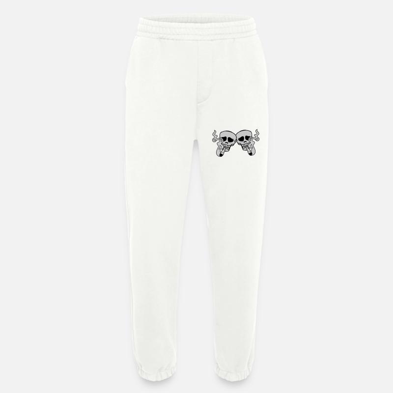 2 Freunde Joint rauchen - Heavyweight Jogginghose - made by SPREAD  - OFF WHITE