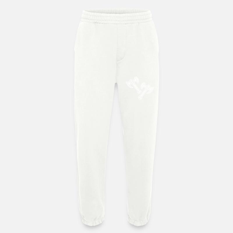 Élément de hache - Pantalon de jogging bio épais fabriqué en UE - OFF WHITE