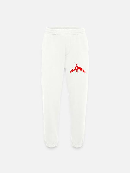 Je t’aime - Pantalon de jogging bio épais fabriqué en UE - OFF WHITE