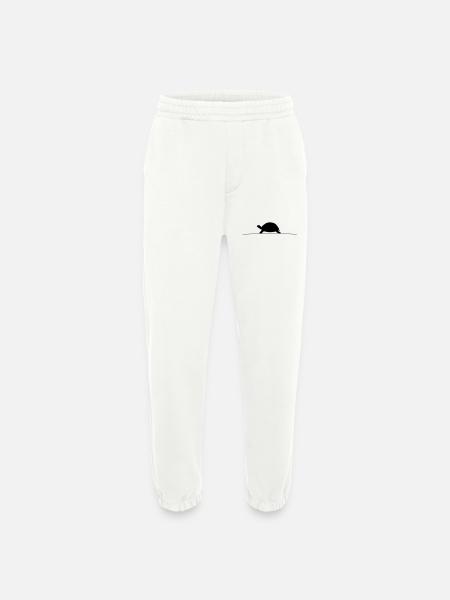 Turtle Silhouette - Heavyweight Jogging Pants - made by SPREAD - OFF WHITE