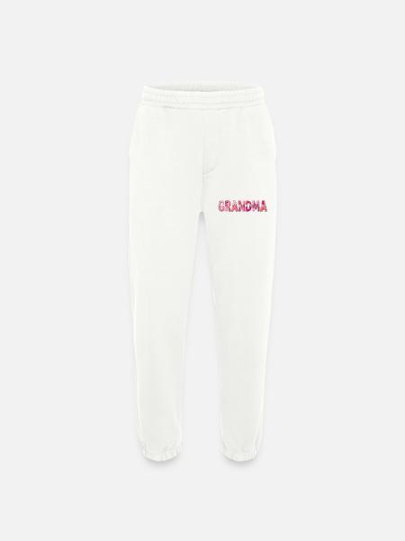 Großmutter Pink Plaid Buchstaben Patchwork - Heavyweight Jogginghose - made by SPREAD - OFF WHITE