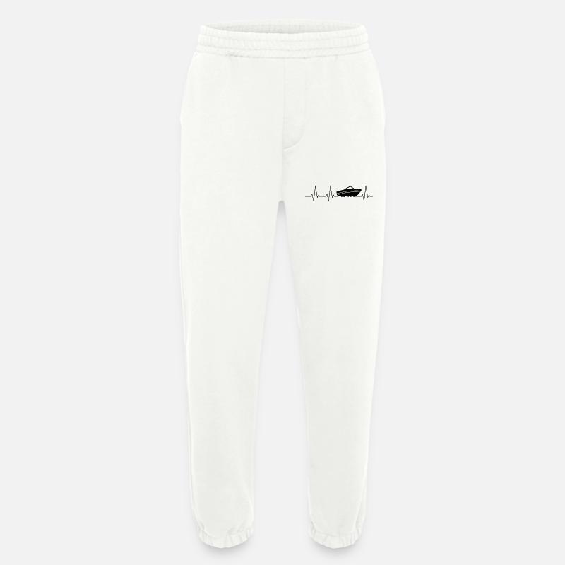 Herzschlag Motorboot Boot - Heavyweight Jogginghose - made by SPREAD  - OFF WHITE