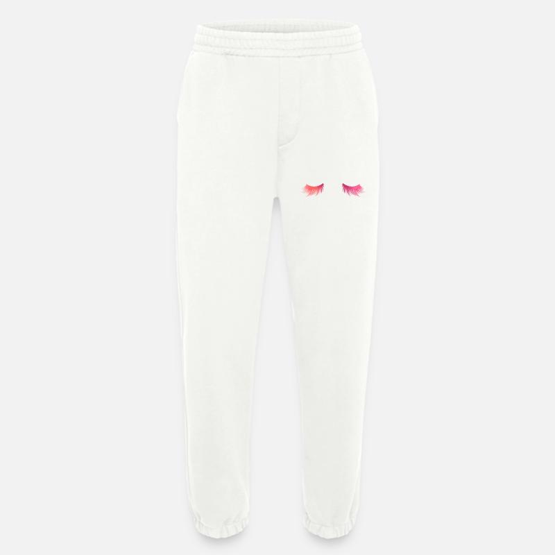 Lange schöne Wimpern - Geschenk - Heavyweight Jogginghose - made by SPREAD - OFF WHITE